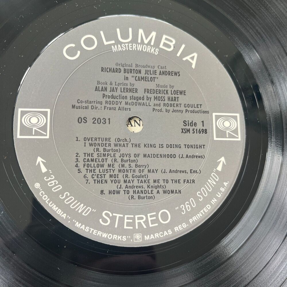 CAMELOT Vinyl LP Record VTG 1967 Original Broadway Cast Recording Burton Andrews - Picture 5 of 9